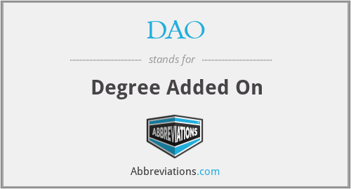 DAO - Degree Added On