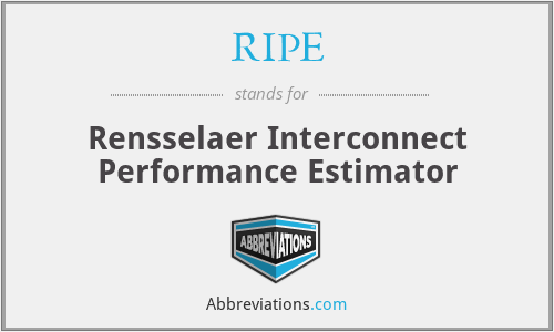 RIPE - Rensselaer Interconnect Performance Estimator