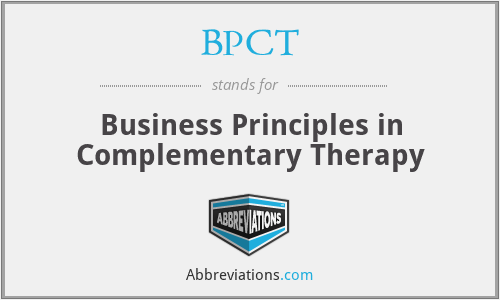 BPCT - Business Principles in Complementary Therapy