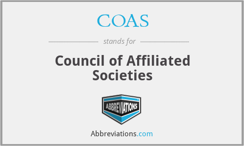 COAS - Council of Affiliated Societies