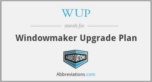 WUP - Windowmaker Upgrade Plan