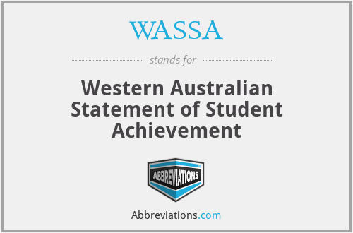 WASSA - Western Australian Statement of Student Achievement