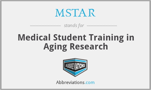 MSTAR - Medical Student Training in Aging Research