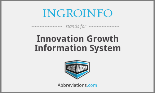 INGROINFO - Innovation Growth Information System