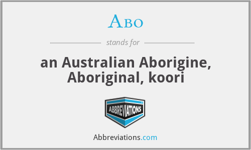Abo - an Australian Aborigine, Aboriginal, koori