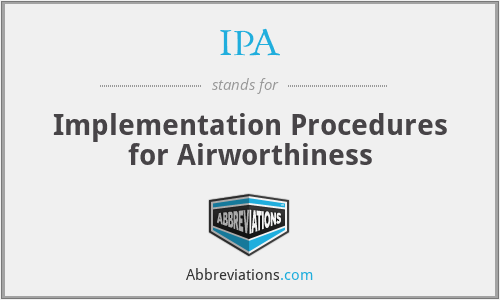 IPA - Implementation Procedures for Airworthiness
