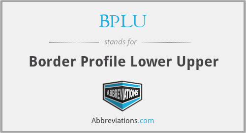 BPLU - Border Profile Lower Upper