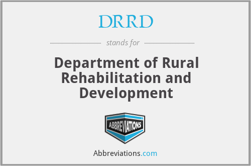 DRRD - Department of Rural Rehabilitation and Development