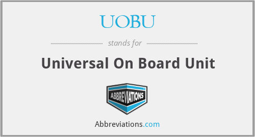 UOBU - Universal On Board Unit