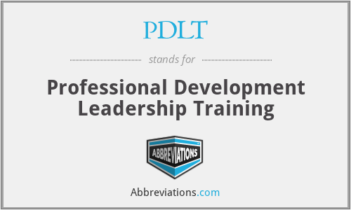 PDLT - Professional Development Leadership Training