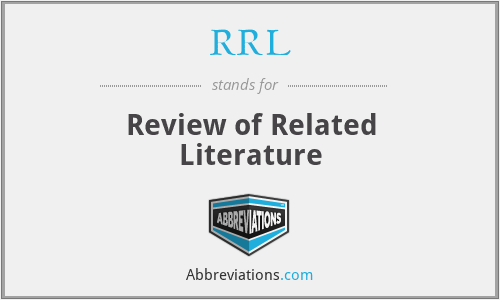 RRL - Review of Related Literature