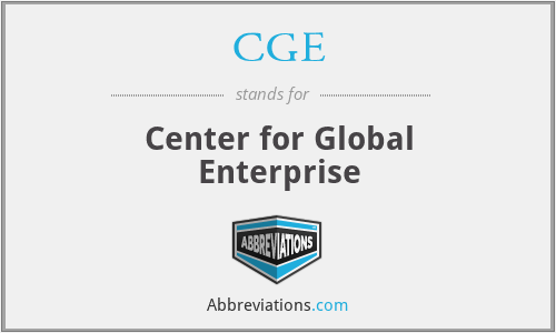 CGE - Center for Global Enterprise