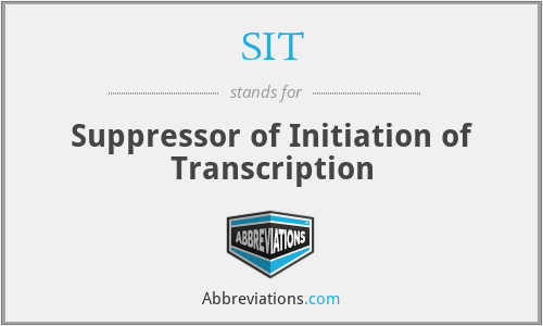 SIT - Suppressor of Initiation of Transcription