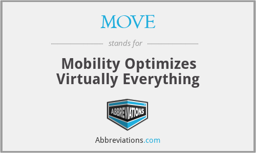 MOVE - Mobility Optimizes Virtually Everything