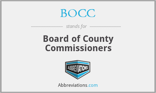 BOCC - Board of County Commissioners