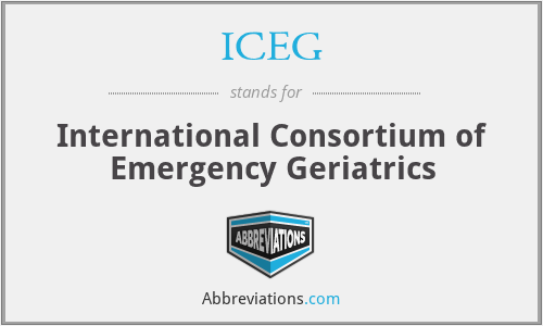 ICEG - International Consortium of Emergency Geriatrics
