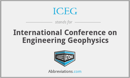 ICEG - International Conference on Engineering Geophysics
