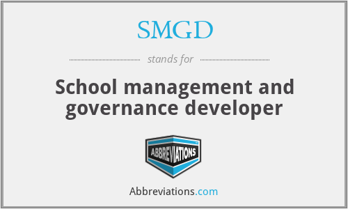 SMGD - School management and governance developer