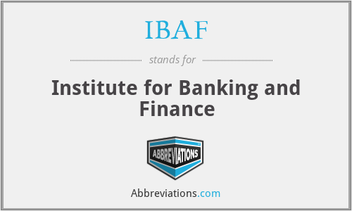 IBAF - Institute for Banking and Finance