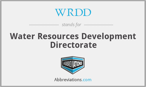 WRDD - Water Resources Development Directorate