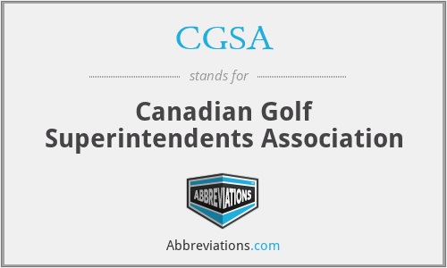 CGSA - Canadian Golf Superintendents Association