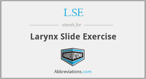 LSE - Larynx Slide Exercise