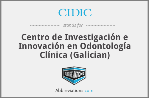 CIDIC - Centro de Investigación e Innovación en Odontología Clínica (Galician)