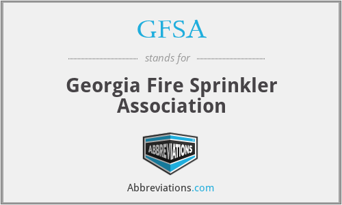 GFSA - Georgia Fire Sprinkler Association