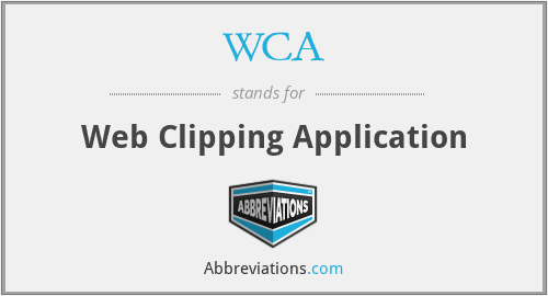 WCA - Web Clipping Application