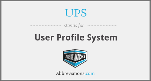 UPS - User Profile System
