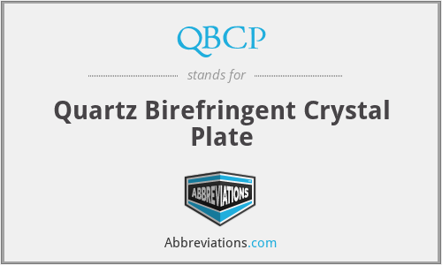 QBCP - Quartz Birefringent Crystal Plate