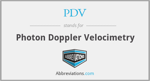 PDV - Photon Doppler Velocimetry