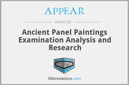 APPEAR - Ancient Panel Paintings Examination Analysis and Research