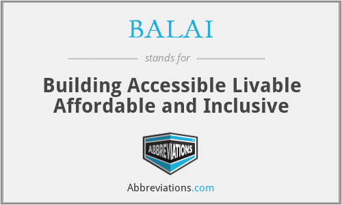 BALAI - Building Accessible Livable Affordable and Inclusive