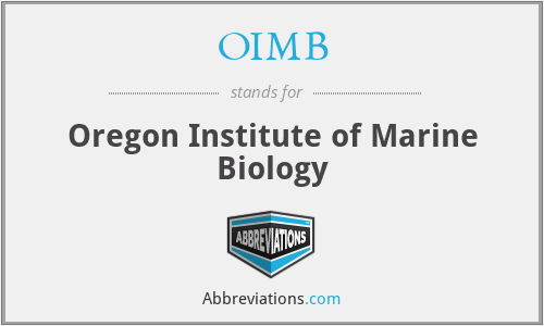 OIMB - Oregon Institute of Marine Biology