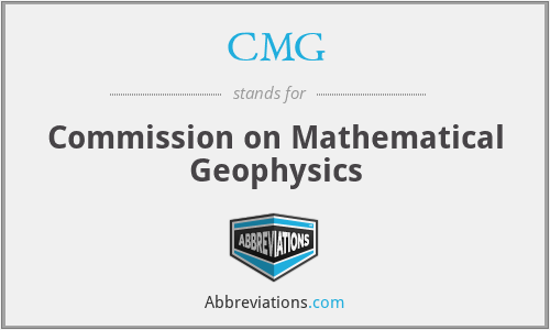 CMG - Commission on Mathematical Geophysics
