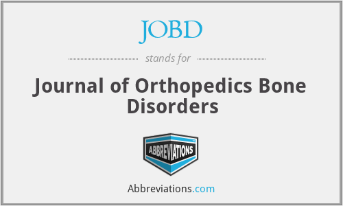 JOBD - Journal of Orthopedics Bone Disorders