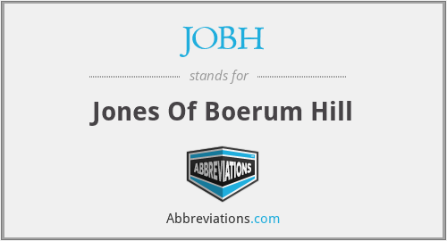 JOBH - Jones Of Boerum Hill