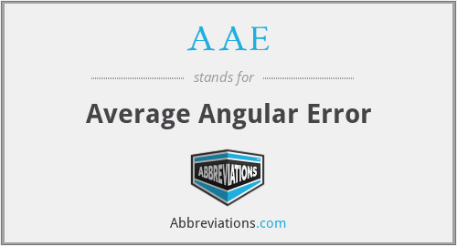 AAE - Average Angular Error