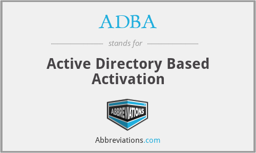 ADBA - Active Directory Based Activation