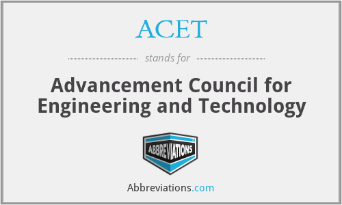 ACET - Advancement Council for Engineering and Technology