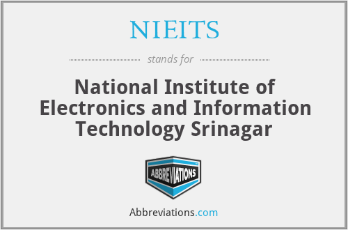 NIEITS - National Institute of Electronics and Information Technology Srinagar