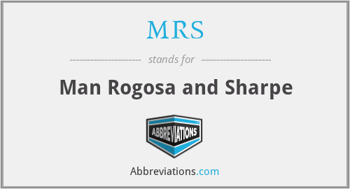 MRS - Man Rogosa and Sharpe