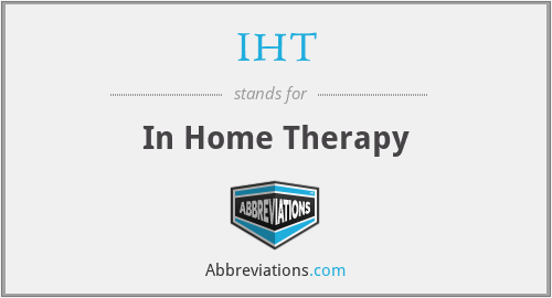 IHT - In Home Therapy