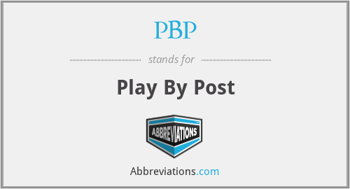 PBP - Play By Post