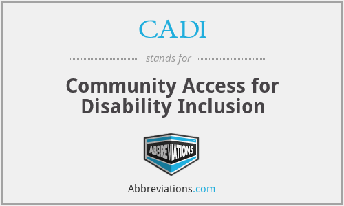 CADI - Community Access for Disability Inclusion