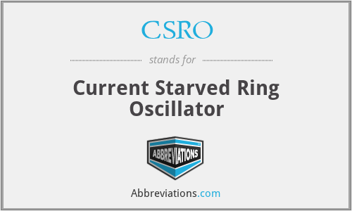 CSRO - Current Starved Ring Oscillator