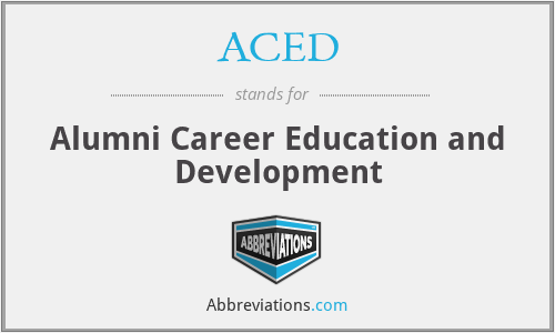 ACED - Alumni Career Education and Development