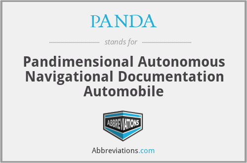 PANDA - Pandimensional Autonomous Navigational Documentation Automobile
