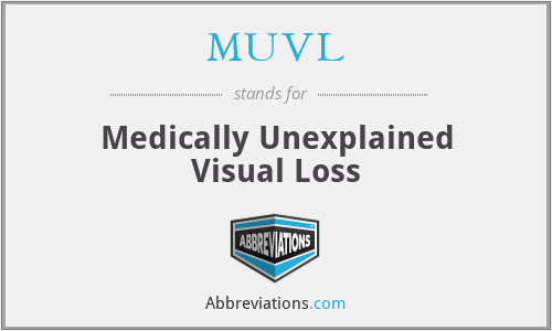 MUVL - Medically Unexplained Visual Loss